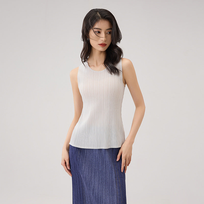 Summer New Fashion Casual Temperament Versatile Pullover Sleeveless Tops