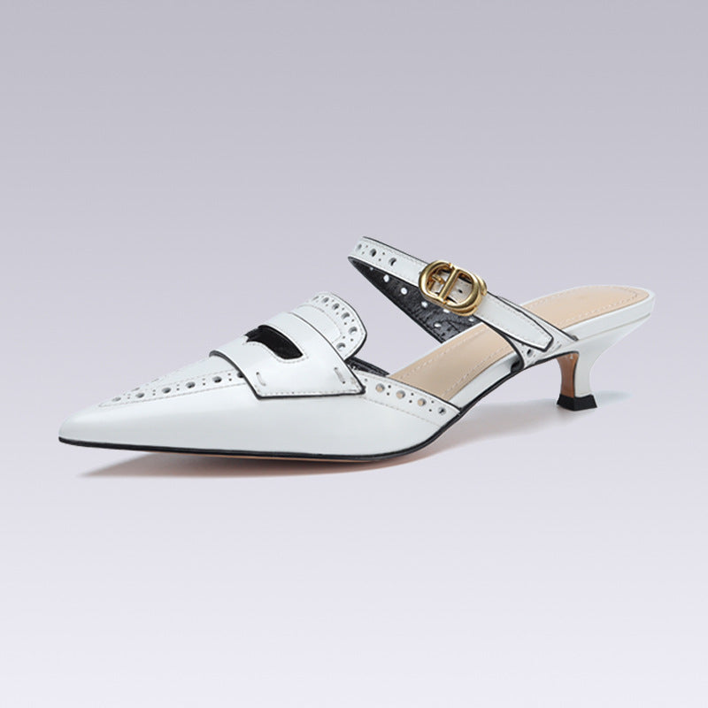 Patent Leather Nude Color Thin Heel Pointed High-heeled Sandals, Transparent Open Toed Sexy Women's Slippers