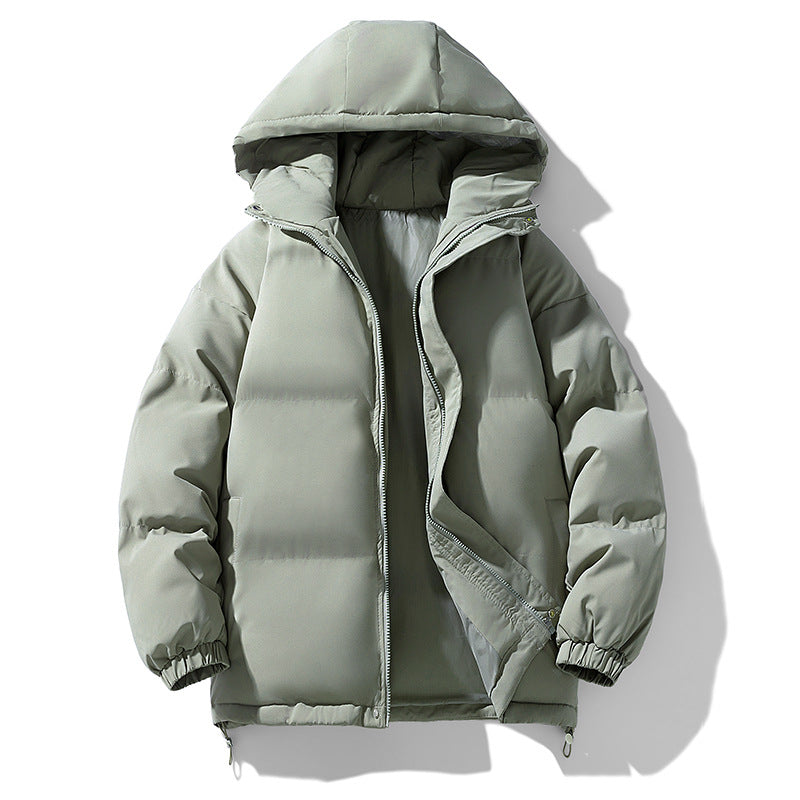 Solid Color Versatile Cotton Coat for Women New Autumn and Winter Trendy Loose Thickened Men's Casual Cotton Coat