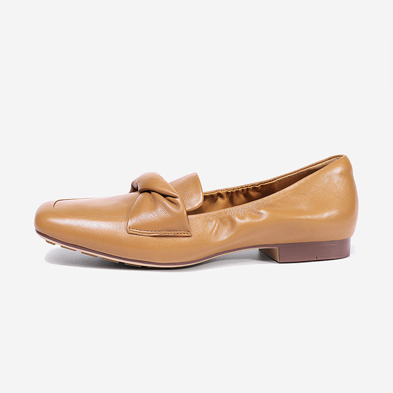 Women Flats Loafers Soft Genuine Leather Low Heels Shoes Casual Slip on Daily Office Lady Dress Shoes