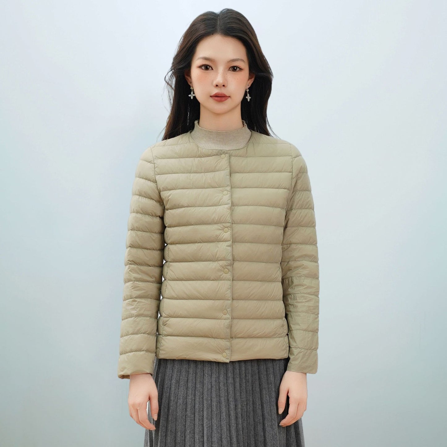 Lightweight Design Women's Down Coats Warm Hooded Fashionable Overwear Autumn Winter Simple Daily Female Jackets
