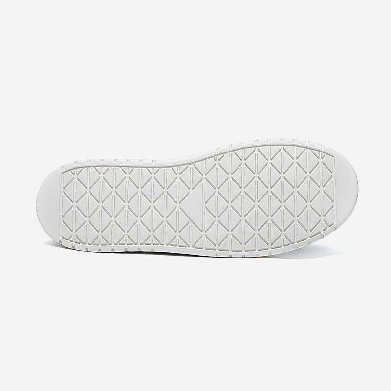 Genuine Leather White Skate Shoes for Women'sUltra Light Bottom Casual Fashion Elevated Shoes