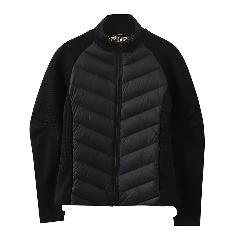 Women's Clothing Autumn/Winter New Women's Outdoor Sports Jacket Splicing Down Cotton Warm Jacket Slim Fit Lightweight Top