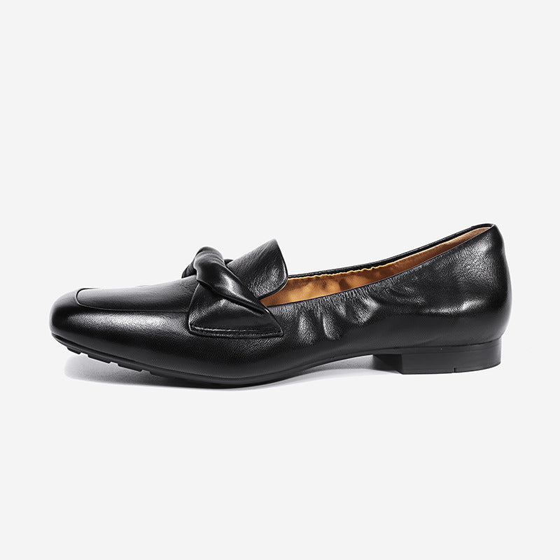 Women Flats Loafers Soft Genuine Leather Low Heels Shoes Casual Slip on Daily Office Lady Dress Shoes