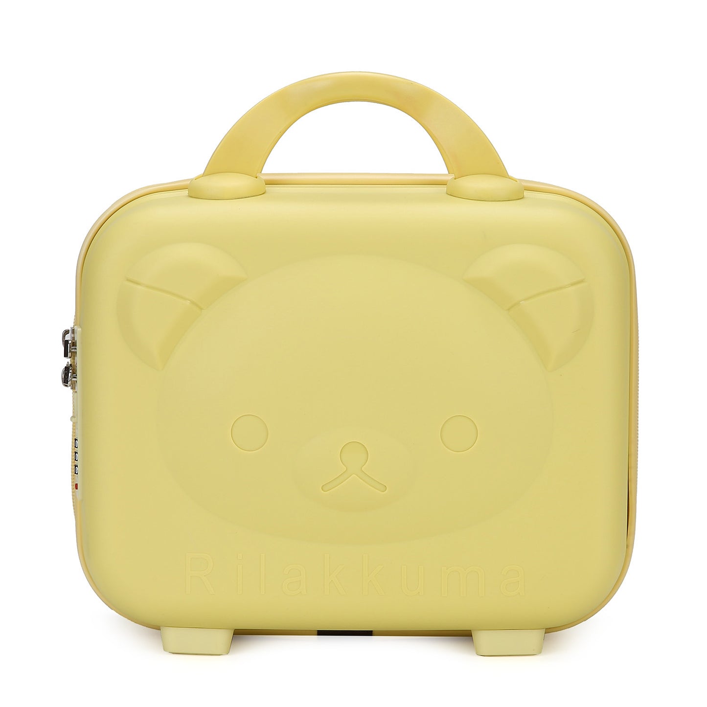 Mini Portable Cosmetic Box 14 Inch Cartoon Bear Design Handheld Luggage Bag Password Lock Paw Print Storage Case Gift