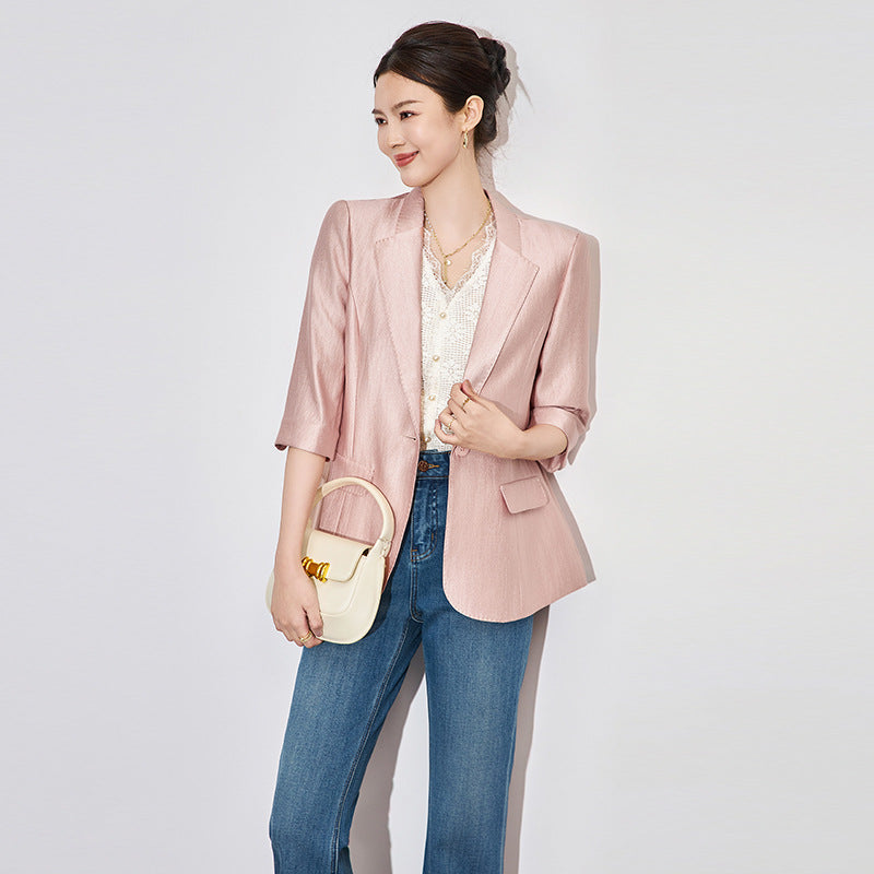 New Women's Temperament Vinegar Coat, Women's Spring and Summer High-end Office Work Clothes