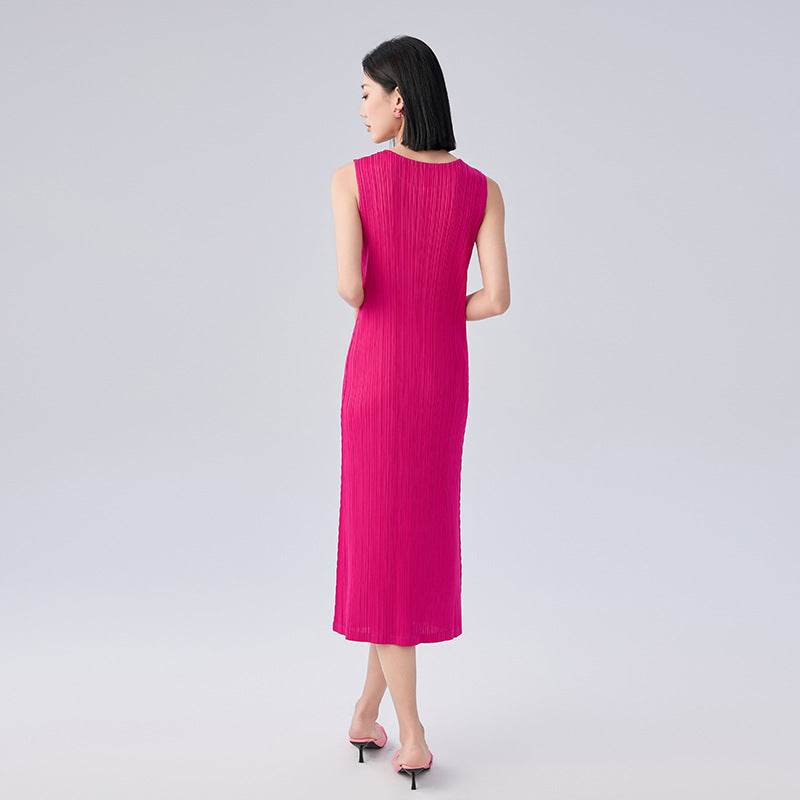Summer New Senior Sense of Sleeveless Fashion Elegant Temperament Slim Thin Long Dresses