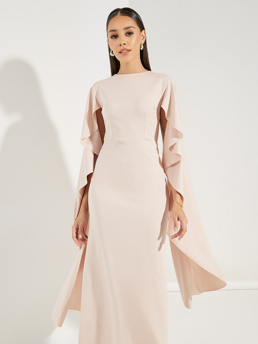 O-Neck Jersey Sleeveless Evening Dresses Elegant Straight Tea Length Celebrity Gowns Vestido Dress
