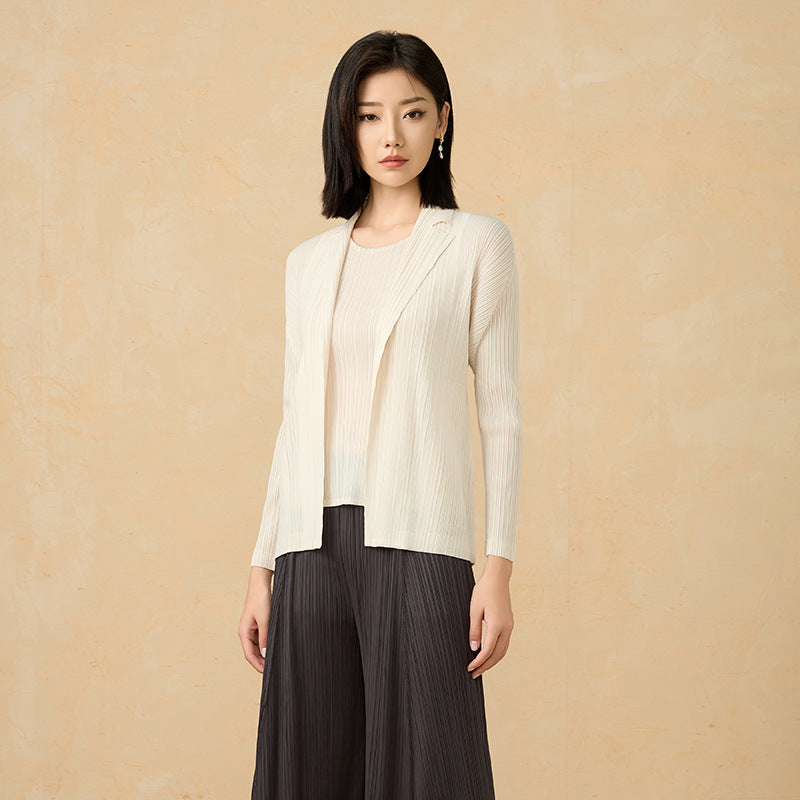 Women Open Stitch Solid Color Outwear New 2025 Fashion Female Casual Loose Fashion Tops