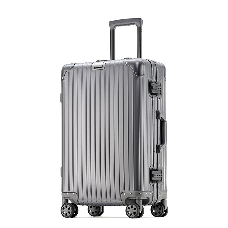 Suitcase 100% Aluminum Metal Hand Luggage Large Size Travel Bag Trip Cabin Carrier Trolley Case 20/24/28 Inch