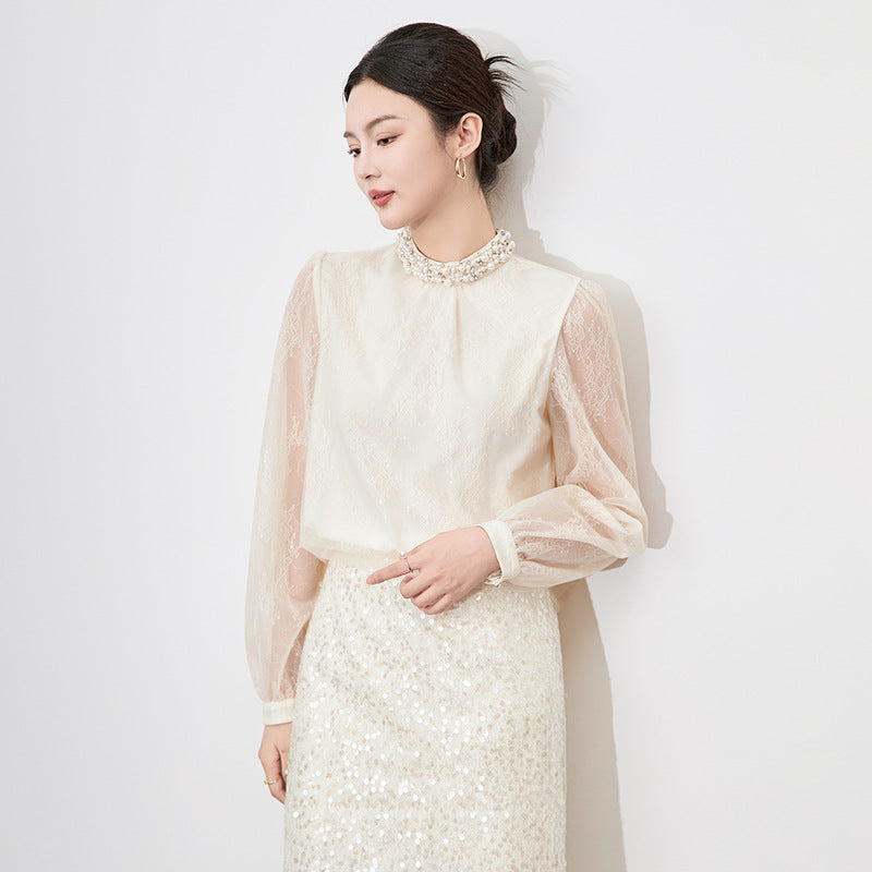 Autumn Shirt Women Blouses Long Sleeve Vintage Work Casual Top Chiffon Elegant Simple Loose Shirt Female Clothing