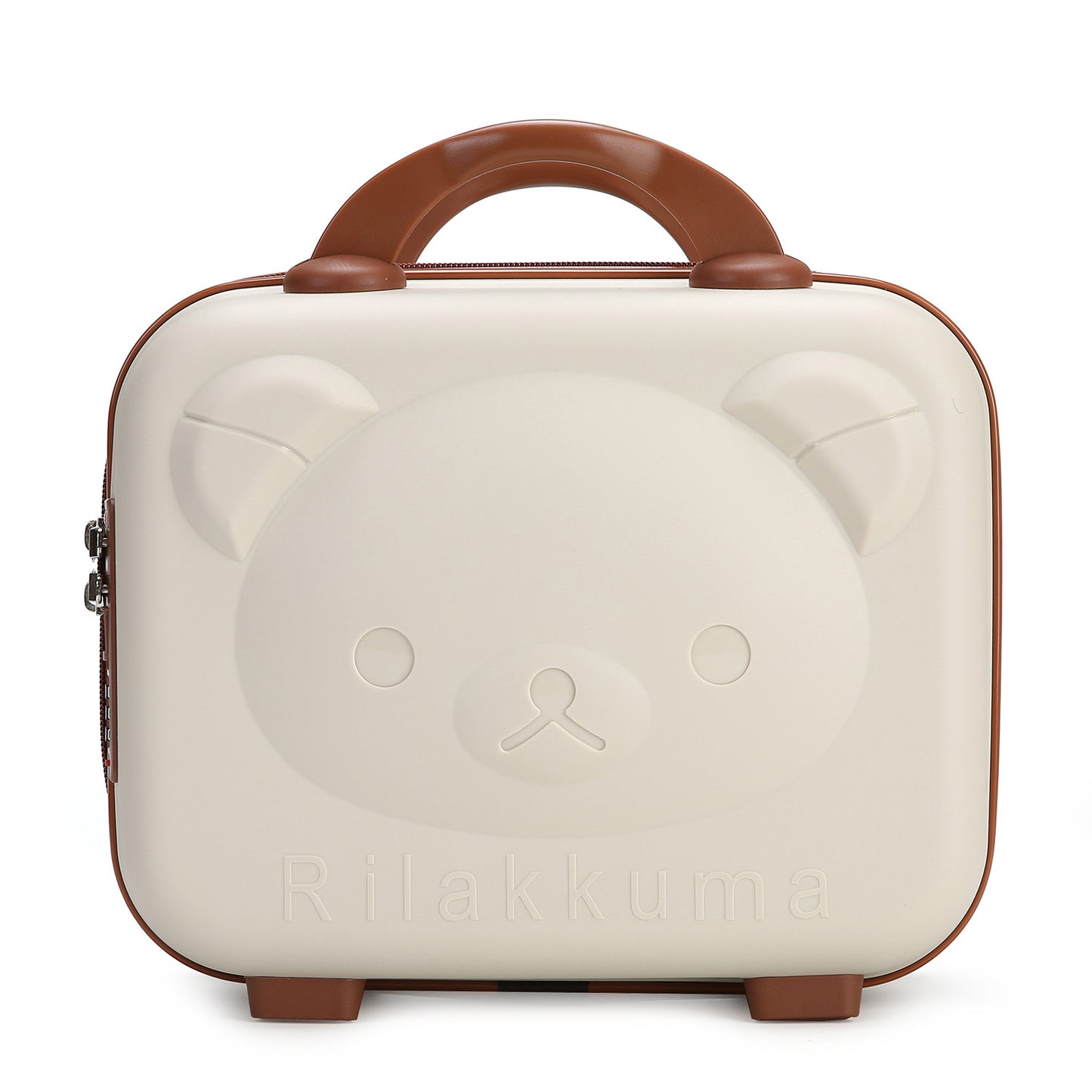 Mini Portable Cosmetic Box 14 Inch Cartoon Bear Design Handheld Luggage Bag Password Lock Paw Print Storage Case Gift
