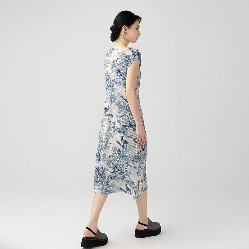New Style Light National Style New Chinese Style Light and Comfortable A-line Dress