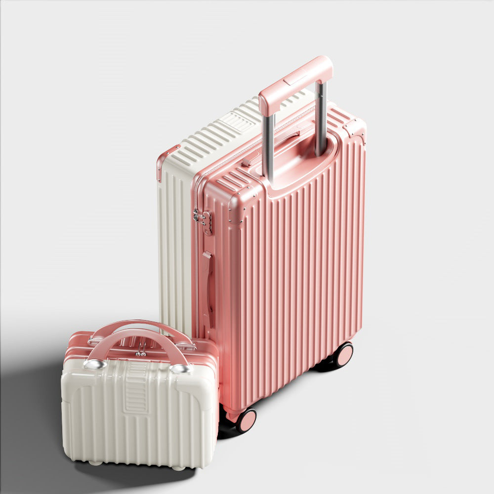 Durable Lage Suitcase for Travel Faionable Trendy Polyester ex Zipper Closure Universal Wheel Carry on Bag