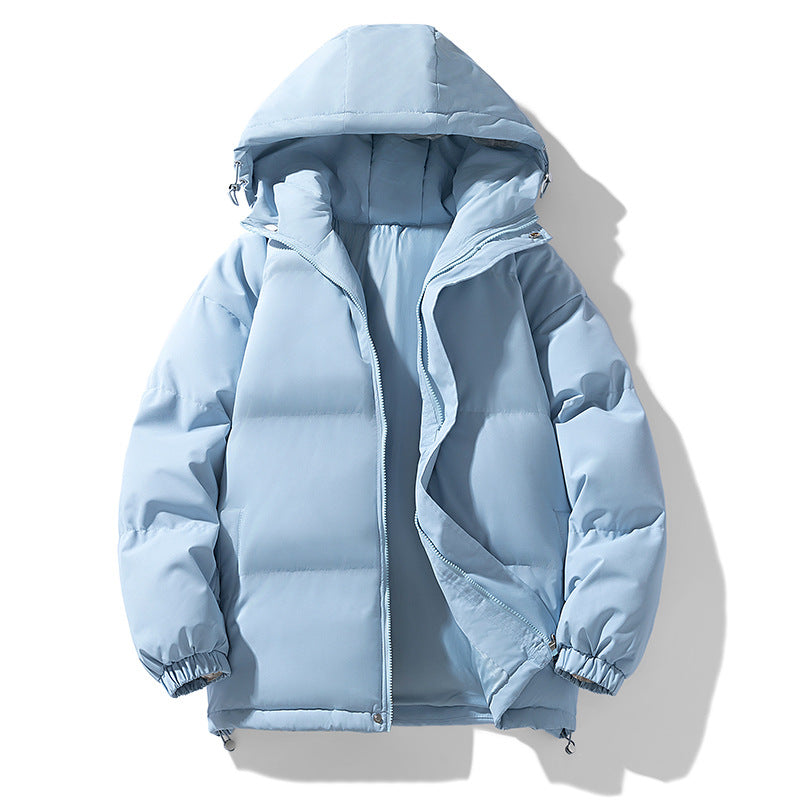 Solid Color Versatile Cotton Coat for Women New Autumn and Winter Trendy Loose Thickened Men's Casual Cotton Coat