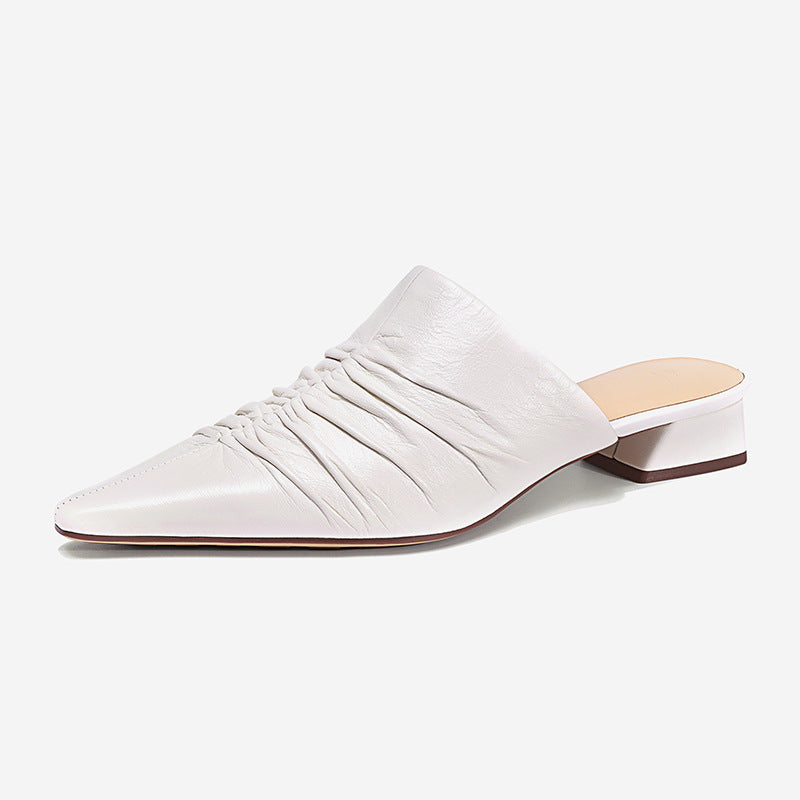 Footwear Shoes Slides Elegant Women Pumps Shoes Fashion Pointed Toe Ladies High Heels Shoes Female Slip on Mules