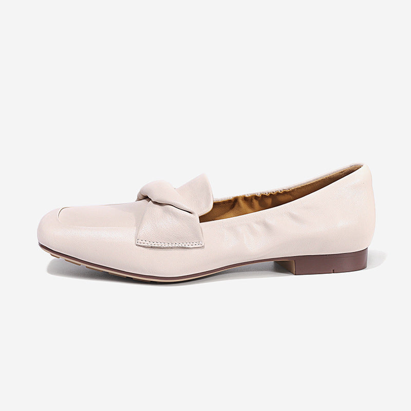 Women Flats Loafers Soft Genuine Leather Low Heels Shoes Casual Slip on Daily Office Lady Dress Shoes
