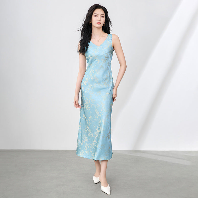 Style Chinese Rayon Dress Women's Clothing Special-Interest Design Elegant High-Grade Collar