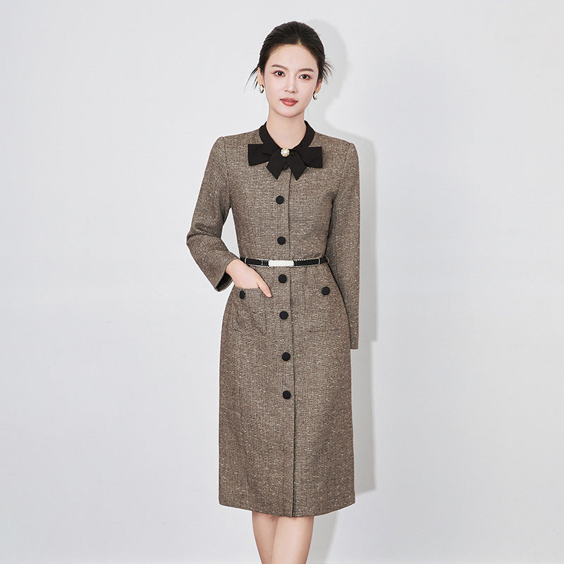 Elegant Long Slimming Maxi Dress Autumn Winter Fashion High Quality Women Skirt Luxury Style Ladies' Ladies' Party Clothing