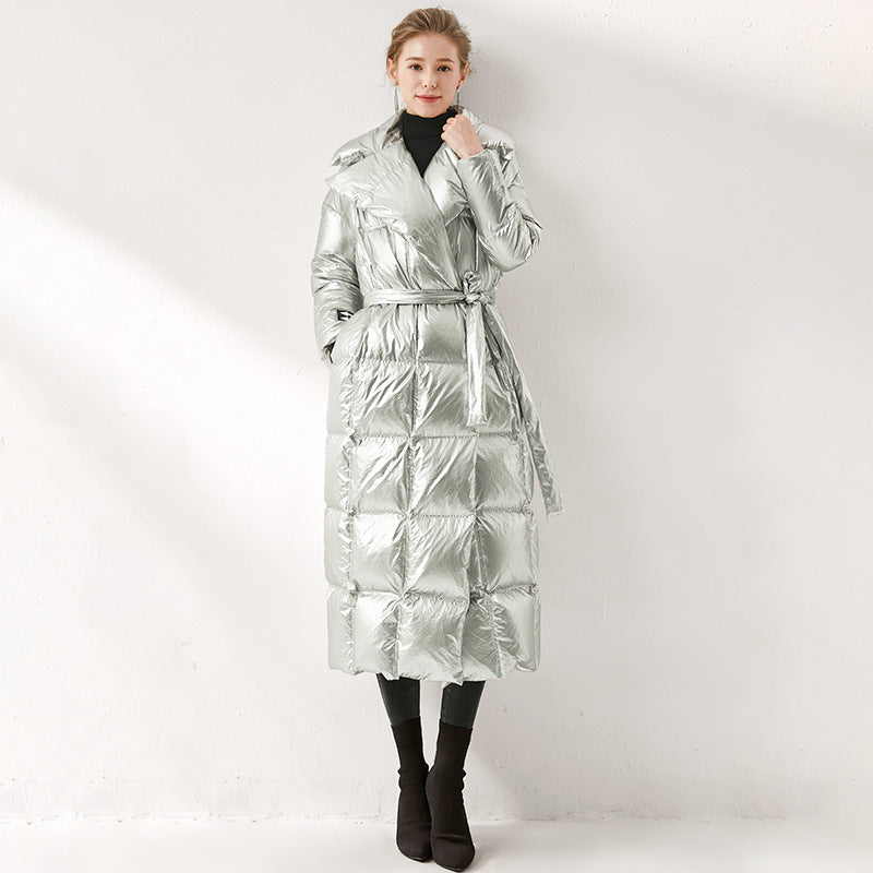 New Winter Korean White duck down Thicken Coat Female Fashion Temperament Slim Snow Parkas Overcoat