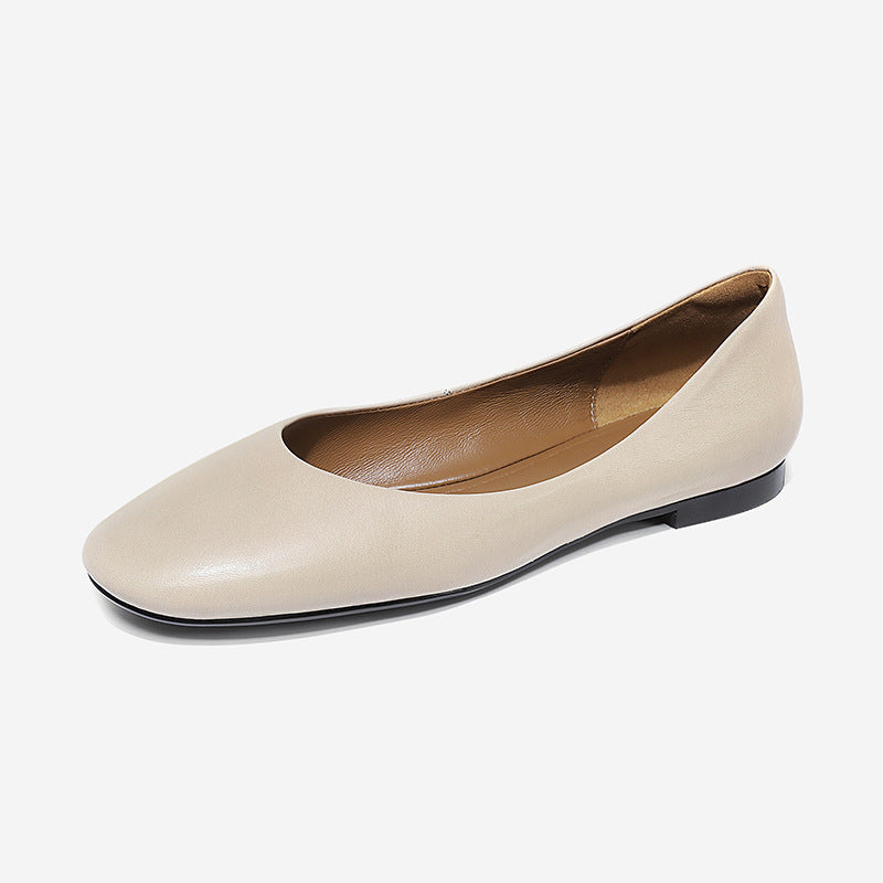 Women Cute Light Weight Spring Slip on Flat Shoes Lady Casual Brown Office Flats Summer Shoes