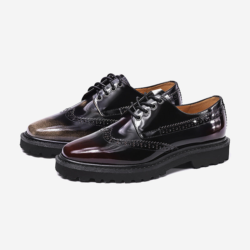 Womens Derby Shoes British High-end Office Casual Business Dress Shoes Genuine Leather Fashion Wedding Shoes