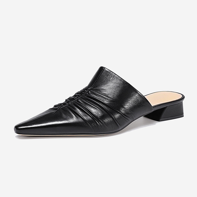 Footwear Shoes Slides Elegant Women Pumps Shoes Fashion Pointed Toe Ladies High Heels Shoes Female Slip on Mules