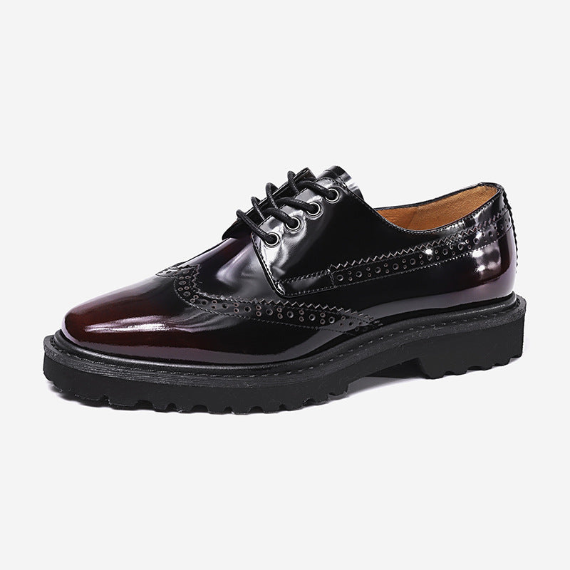 Womens Derby Shoes British High-end Office Casual Business Dress Shoes Genuine Leather Fashion Wedding Shoes