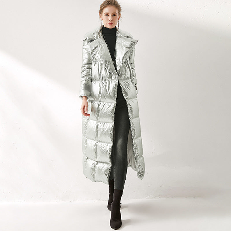 New Winter Korean White duck down Thicken Coat Female Fashion Temperament Slim Snow Parkas Overcoat