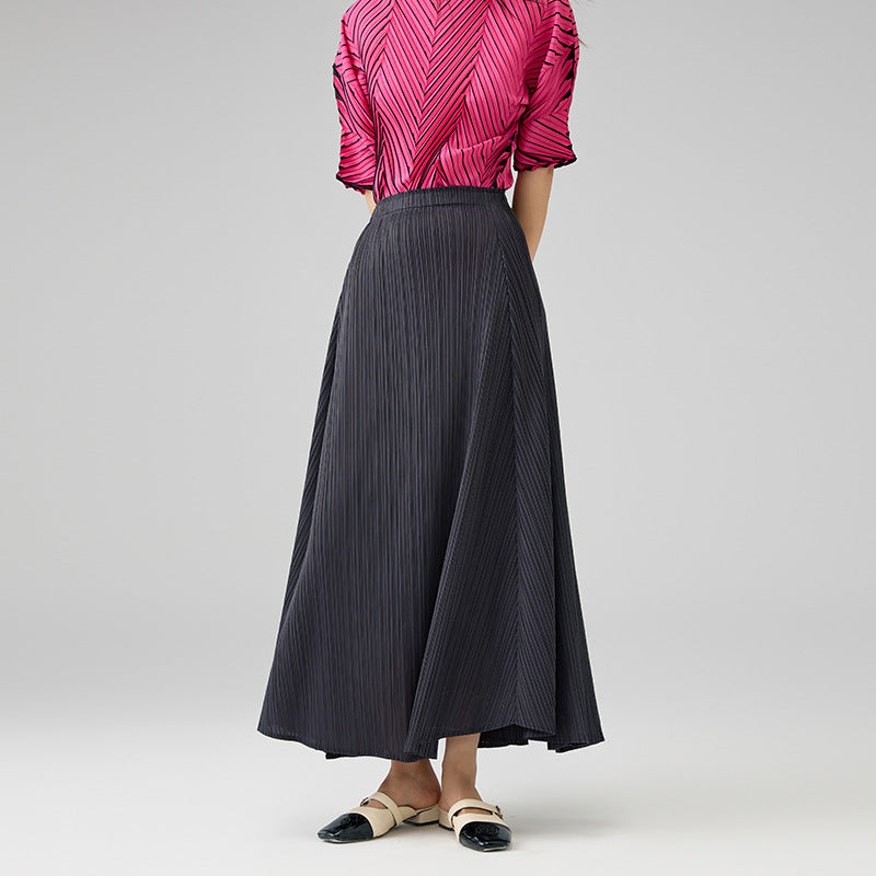 New Casual Loose Elastic High Waist A-line Skirts Summer Bottoms