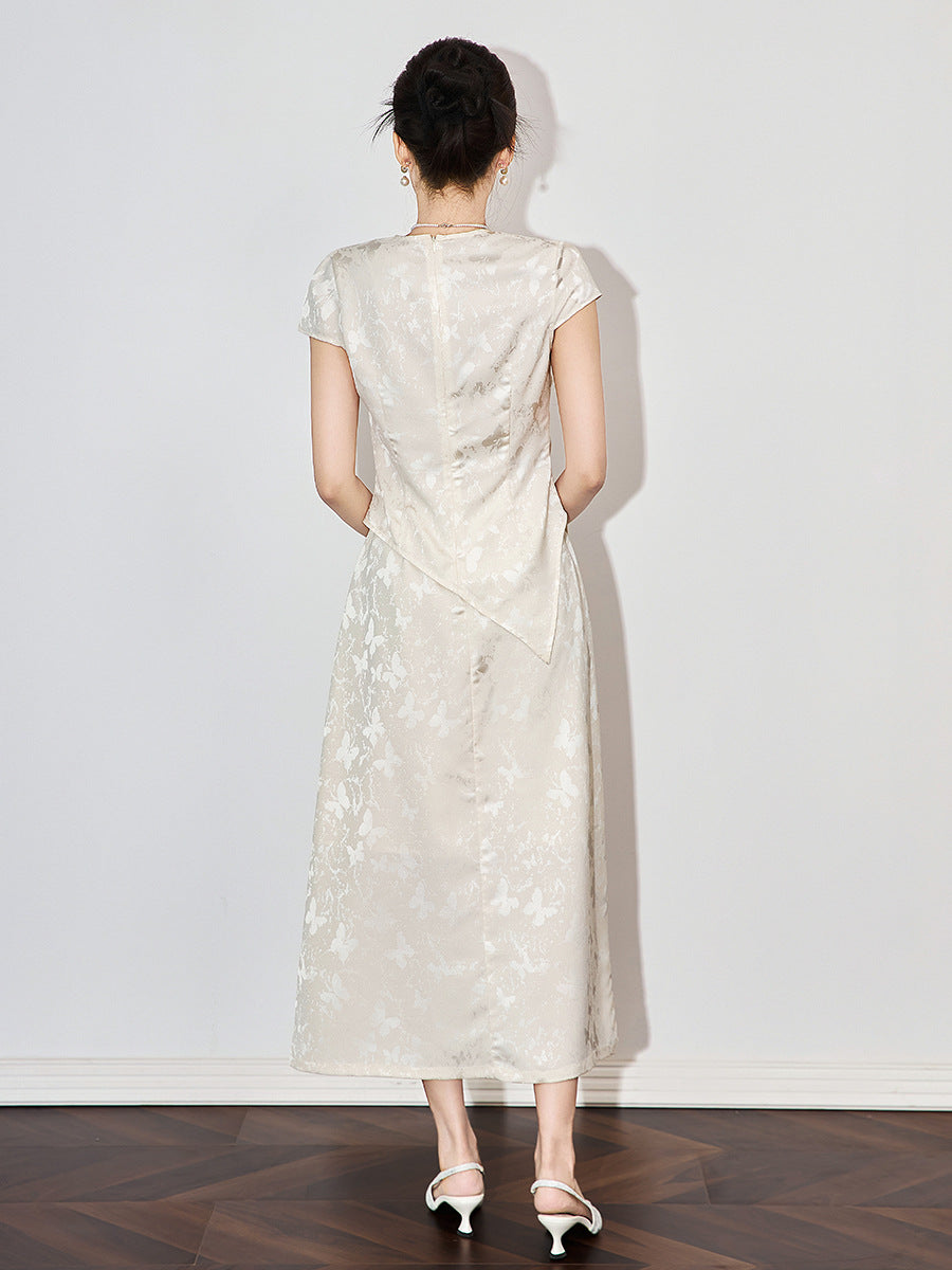 Chinese Style Elegant and High-end Relief Jacquard Women's Skirt Two-piece Set