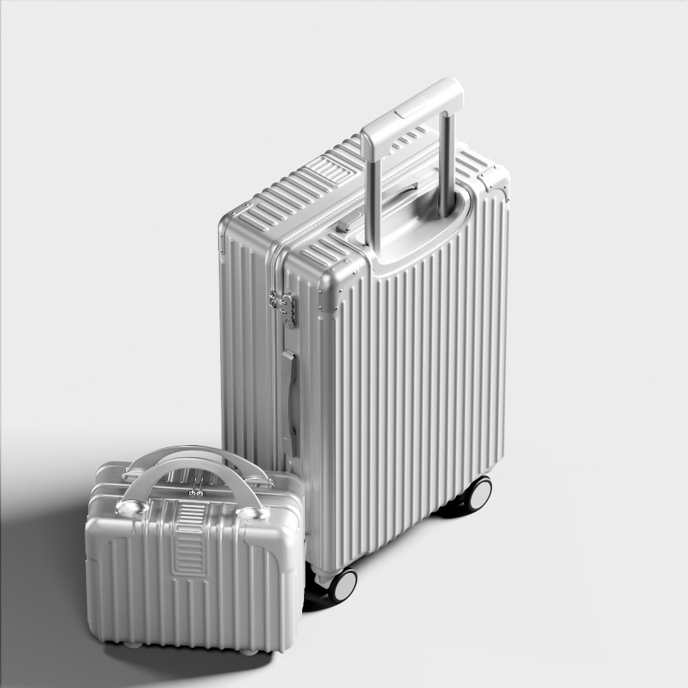 Durable Lage Suitcase for Travel Faionable Trendy Polyester ex Zipper Closure Universal Wheel Carry on Bag