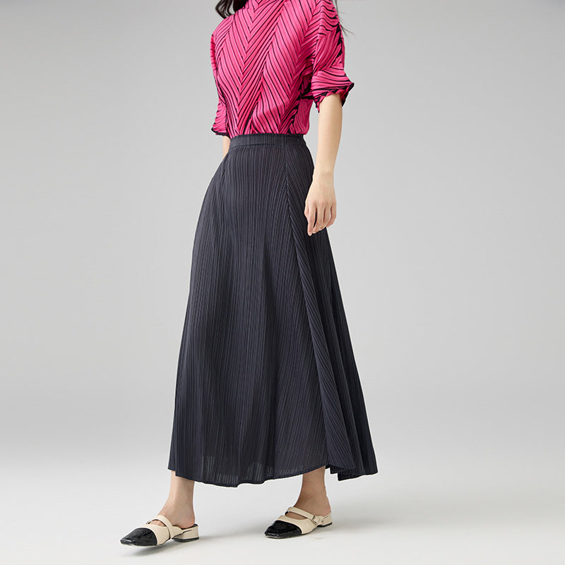 New Casual Loose Elastic High Waist A-line Skirts Summer Bottoms