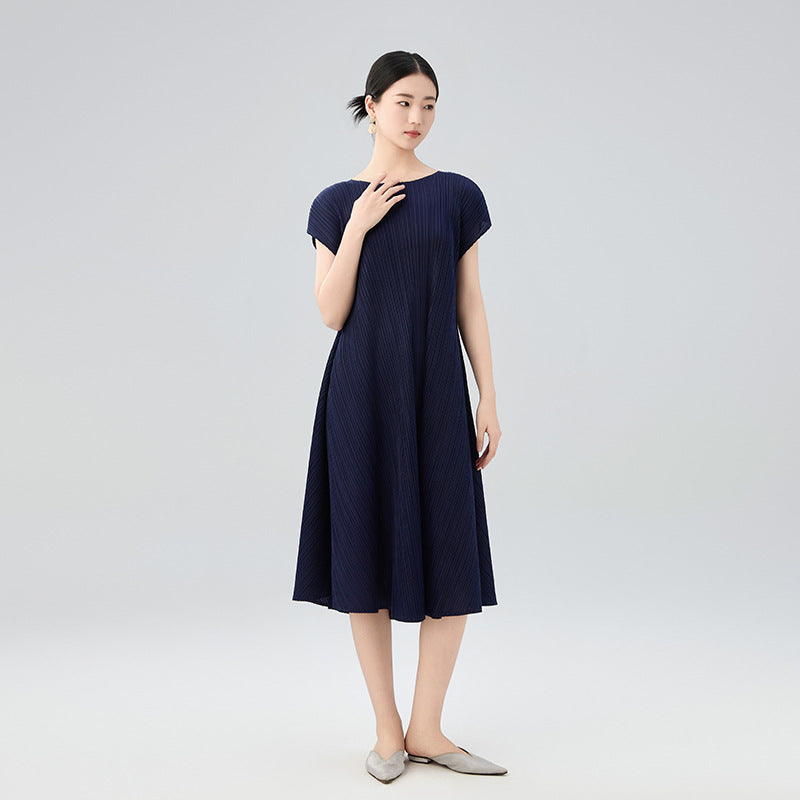 Summer New Elegant Tie Senior Sense of Fashion Temperament Waist Thin Dresses