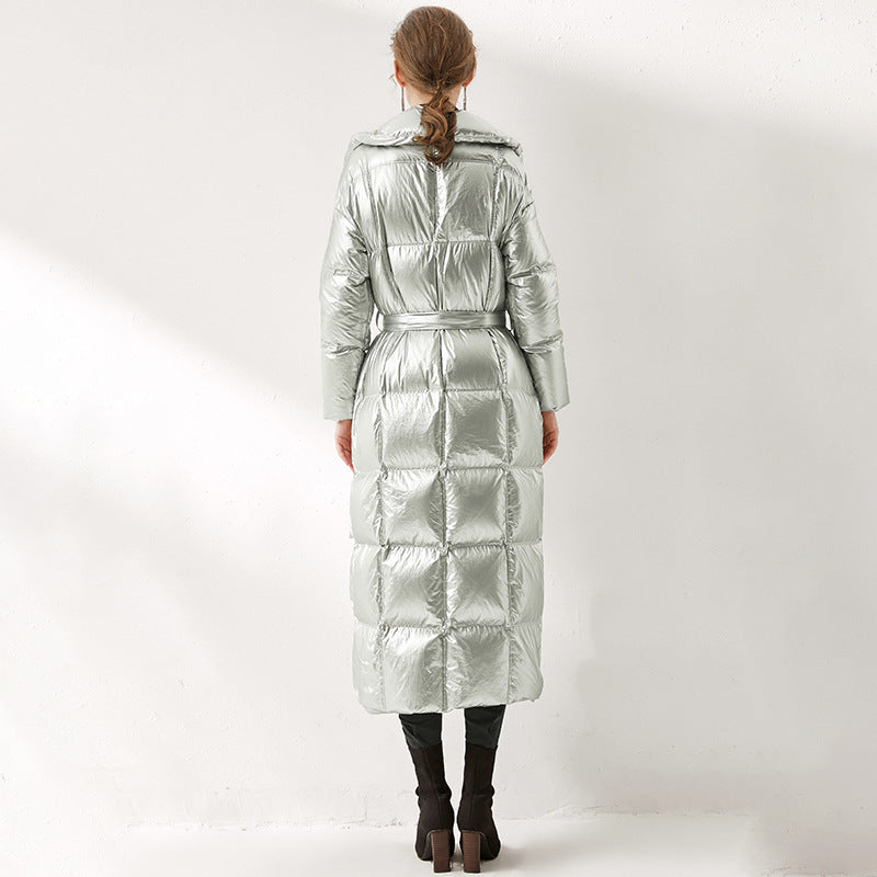 New Winter Korean White duck down Thicken Coat Female Fashion Temperament Slim Snow Parkas Overcoat