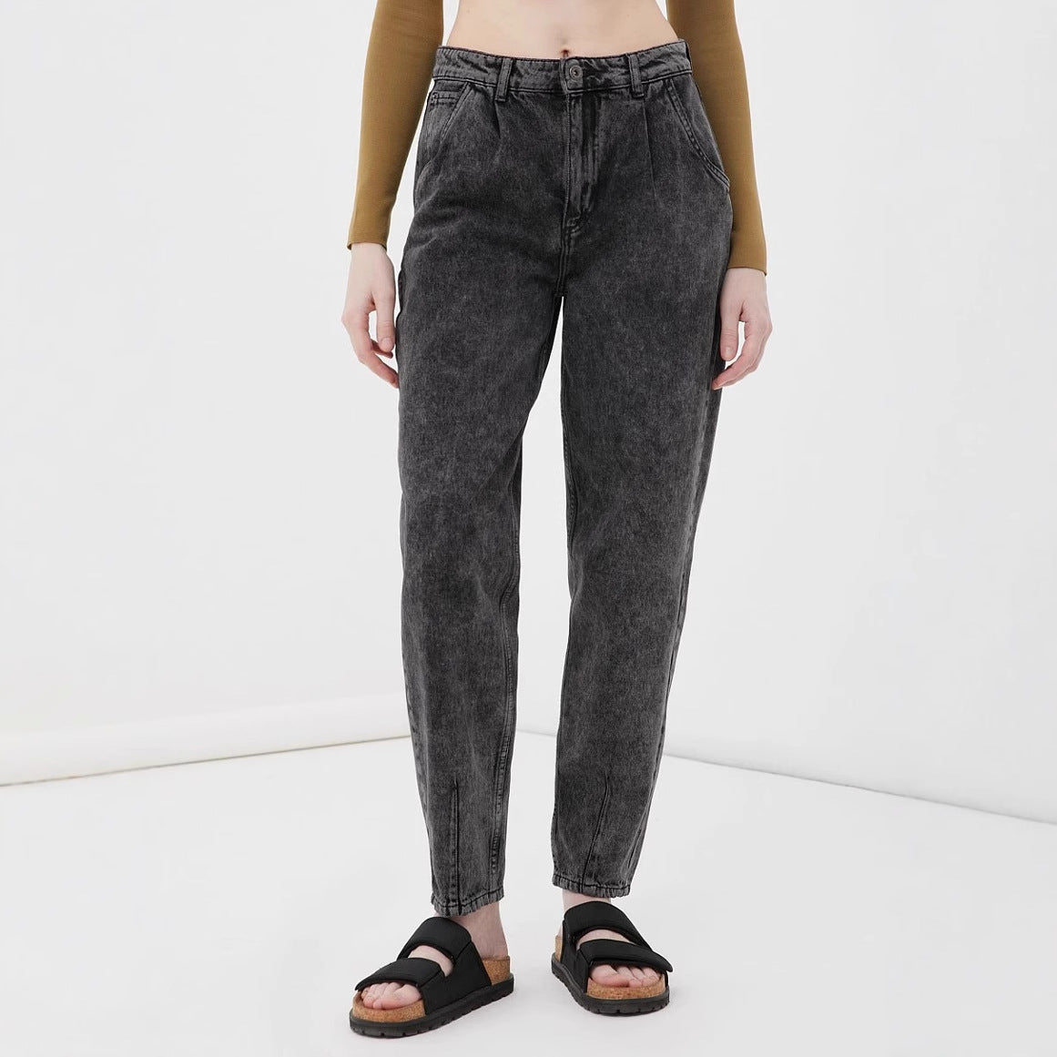 Women Casual Vintage Harem Jeans Fashion Streetwear Loose Straight Denim Pants