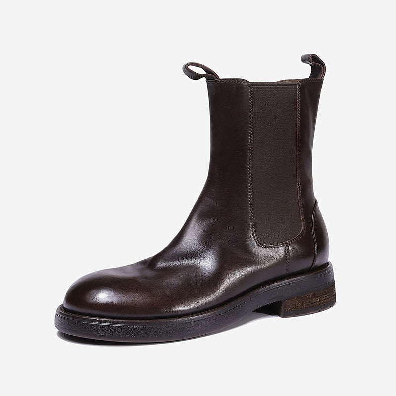 Women Boots British Style Retro Chelsea Boots Autumn/winter New Thick Soled Square Toe Anti Slip Chimney Boots