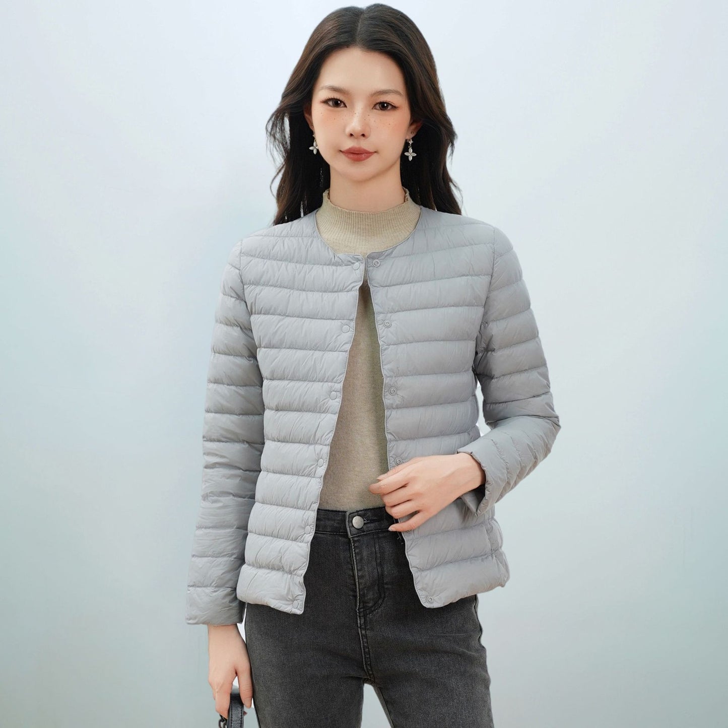 Lightweight Design Women's Down Coats Warm Hooded Fashionable Overwear Autumn Winter Simple Daily Female Jackets