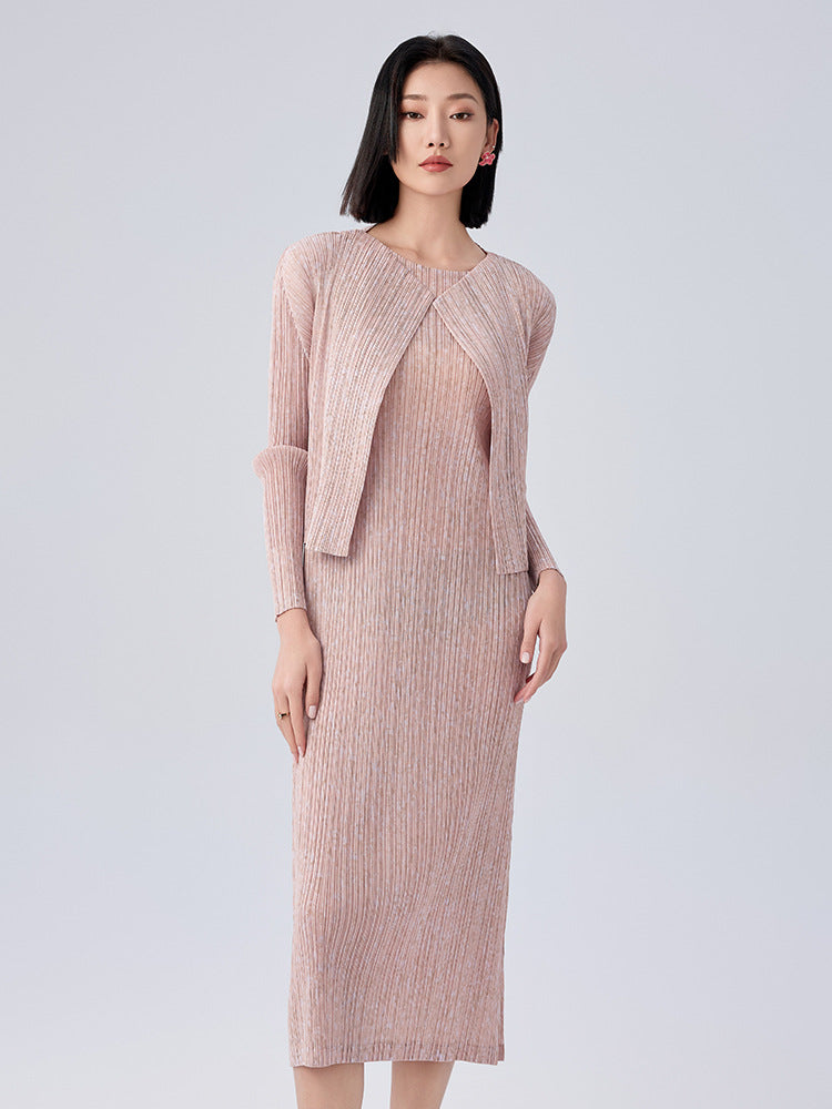 Summer New Fresh Floral Hundred with Slim Thin Cardigan