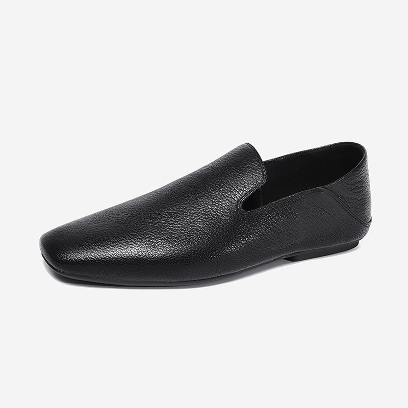 Flat Shoes Woman Genuine Leather Round Toe Daily Lightweight Walk Shoes Women Cosy Office Commuting Women's Shoes