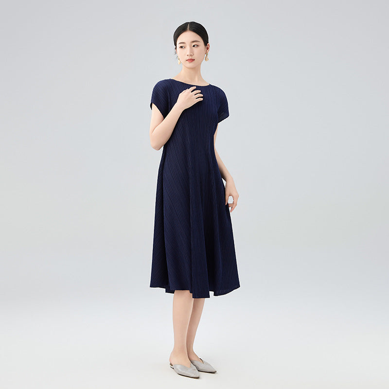 Summer New Elegant Tie Senior Sense of Fashion Temperament Waist Thin Dresses
