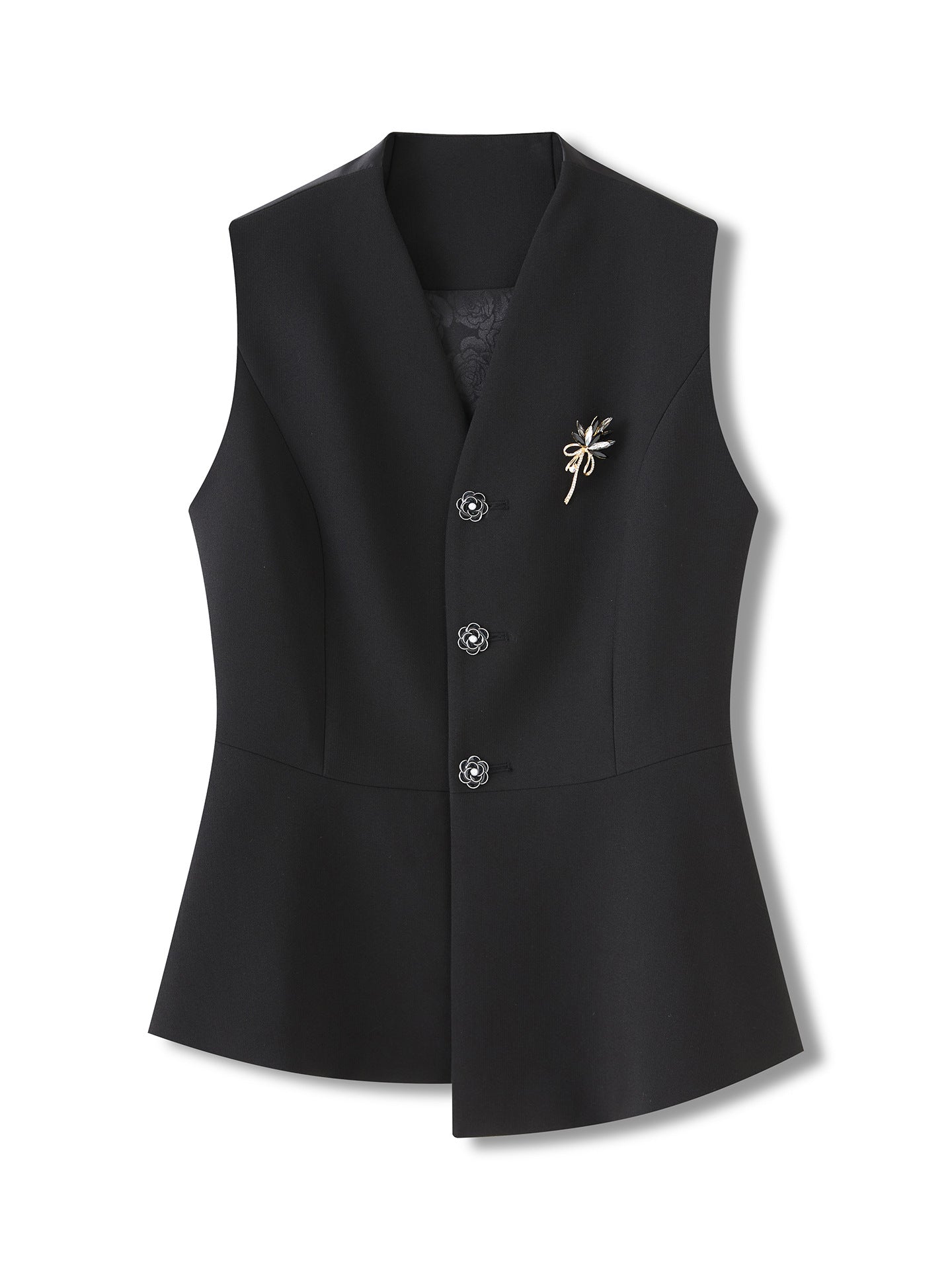 Elegant Sleeveless Vest Jacket Commute Professional Atmosphere Waist-Cinching Slimming Elegant Style Fashion Outerwear
