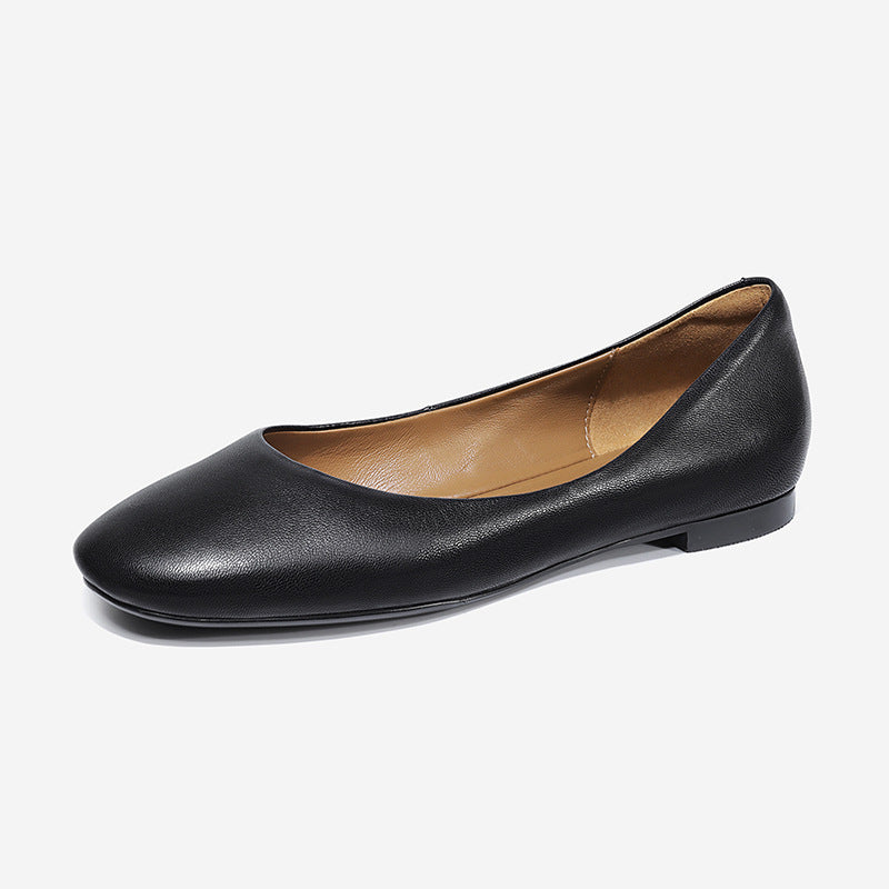 Women Cute Light Weight Spring Slip on Flat Shoes Lady Casual Brown Office Flats Summer Shoes