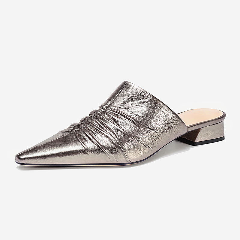 Footwear Shoes Slides Elegant Women Pumps Shoes Fashion Pointed Toe Ladies High Heels Shoes Female Slip on Mules