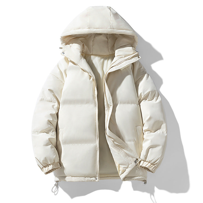 Solid Color Versatile Cotton Coat for Women New Autumn and Winter Trendy Loose Thickened Men's Casual Cotton Coat