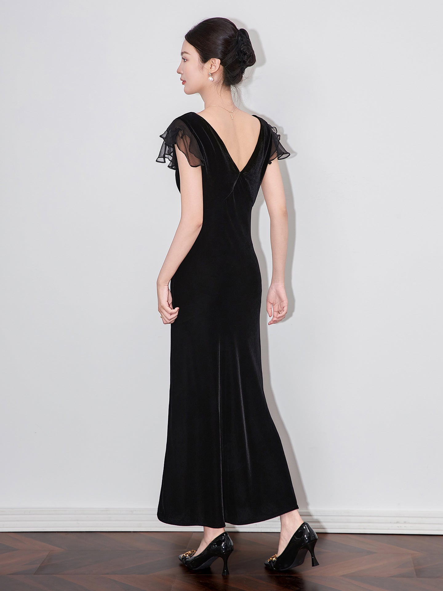 Elegant Evening Dresses for Woman Mermaid O-Neck Soft Satin Formal Occasion Dress Wedding Party Dresses Long