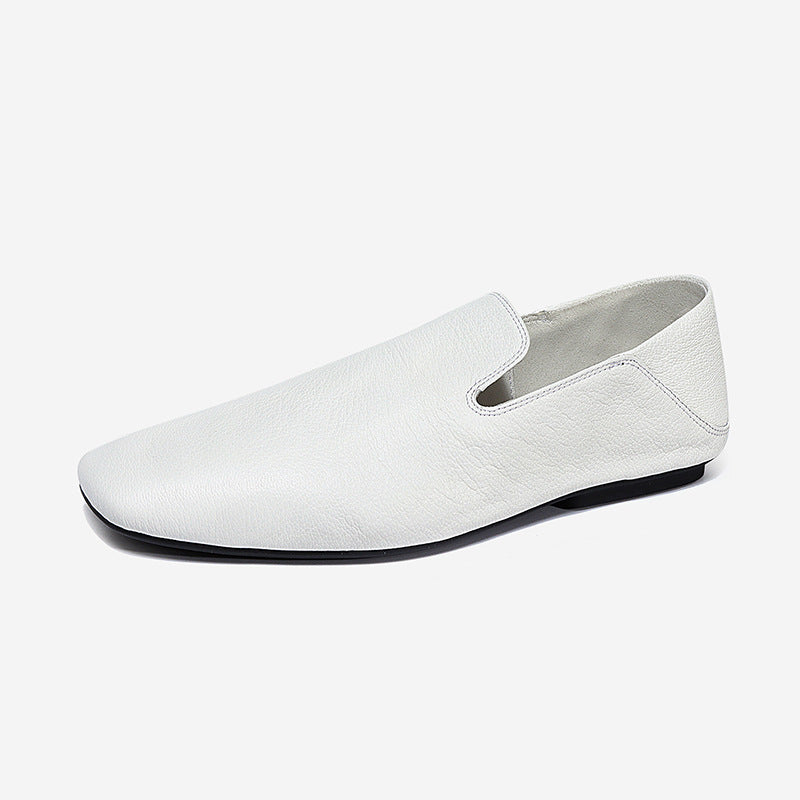 Flat Shoes Woman Genuine Leather Round Toe Daily Lightweight Walk Shoes Women Cosy Office Commuting Women's Shoes