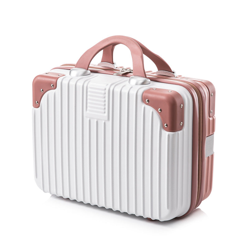 Makeup Case For Women Girls Small Password Box Boarding Case 14 inch Mini Travel Cosmetic Box Hand Luggage Organizer Suitcase