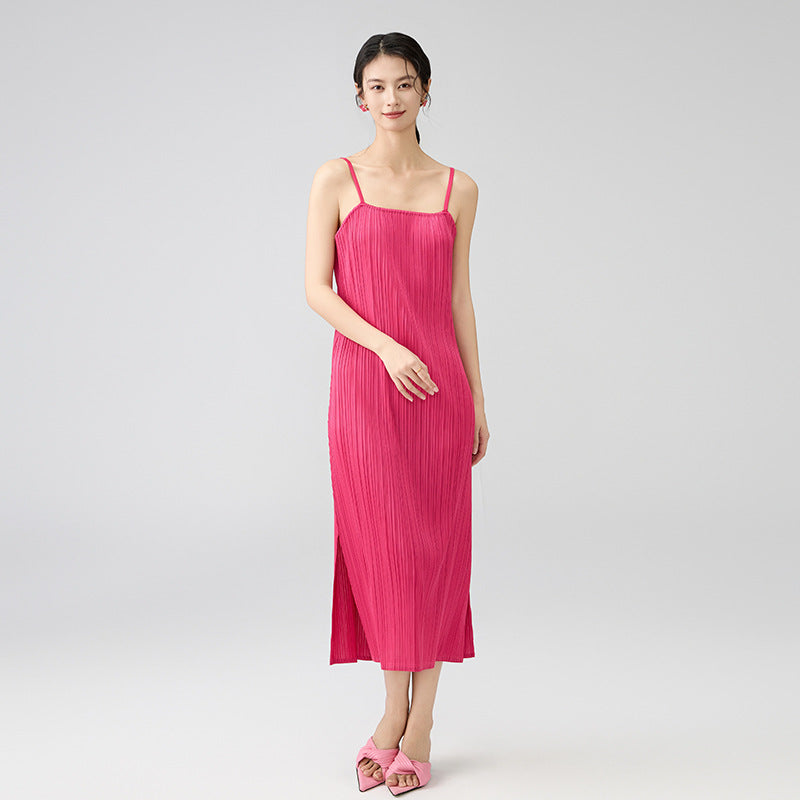 Summer New Premium Sense Hundred One-Shoulder Adjustable Camisole Dress