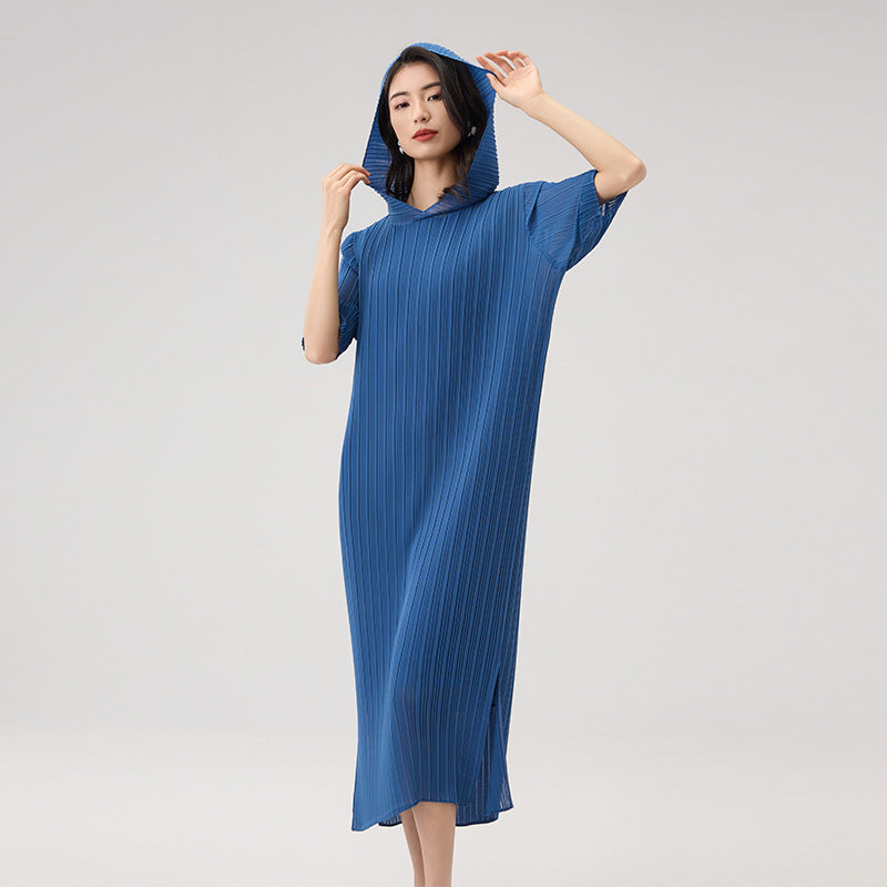 Summer New Design Sense Hooded Loose Thin Straight Long Skirt